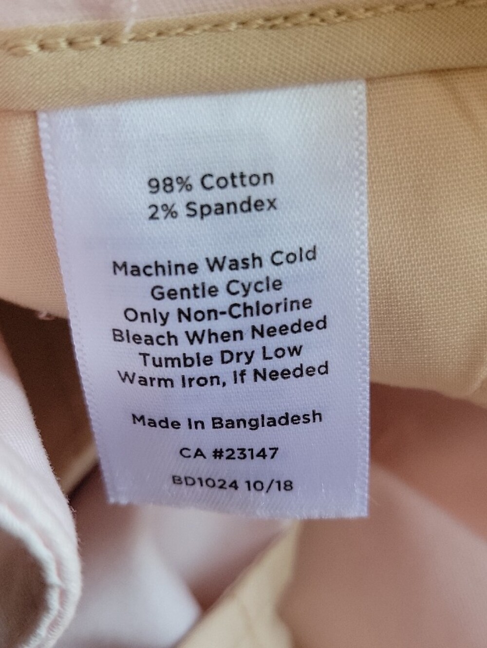 Talbots Pale Pink Tailored Cotton Bermuda Shorts - Picture 9 of 9
